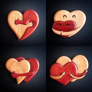 🎄A Hug From My Heart For You (Handmade Wood Carvings)