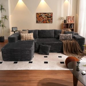 104" Cloud Sectional Couch with L-Shape Chaise - Modern Modular Sofa for Living Room & Bed