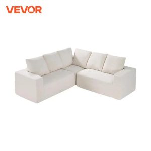 VEVOR Modular Sectional Sofa L/U Shaped Modular Sofa Deep Seat Upholstered Corduroy Couch with Cushion for Living Room Bedroom