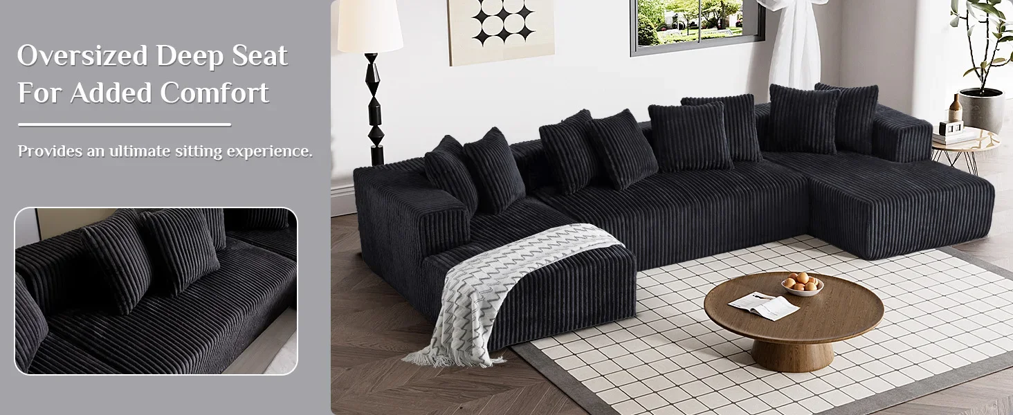 Oversized Deep Seat Sofa