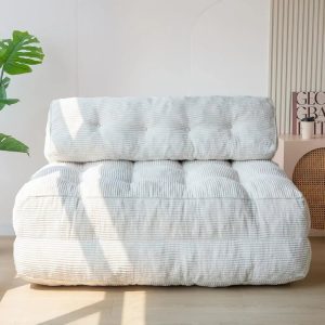 Folding Sofa Bed,Convertible Sleeper Chair with Pilow Foldable Matress with Back Support,PortableFoldOutChairBedComfy Floor Sofa