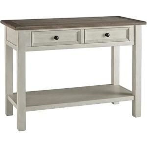 new Two Tone Sofa Table, Antique CreamBolanburg Farmhouse Rectangular  Free Shipping