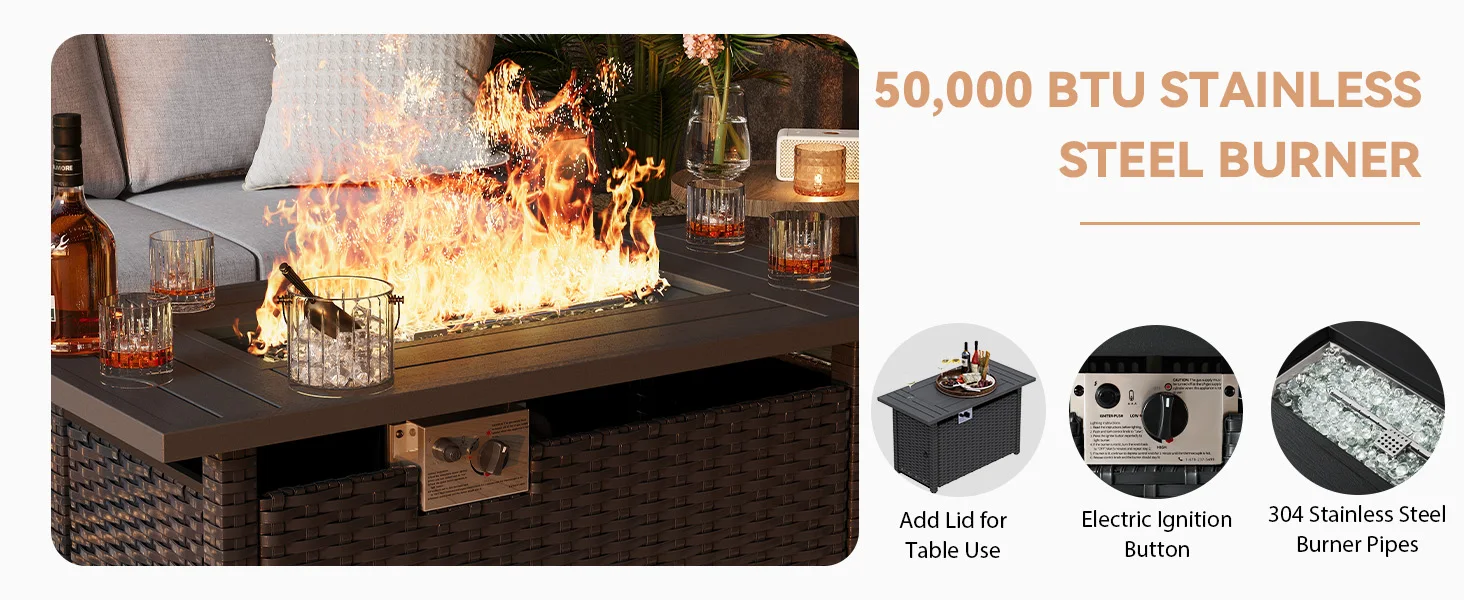 fire pit table details