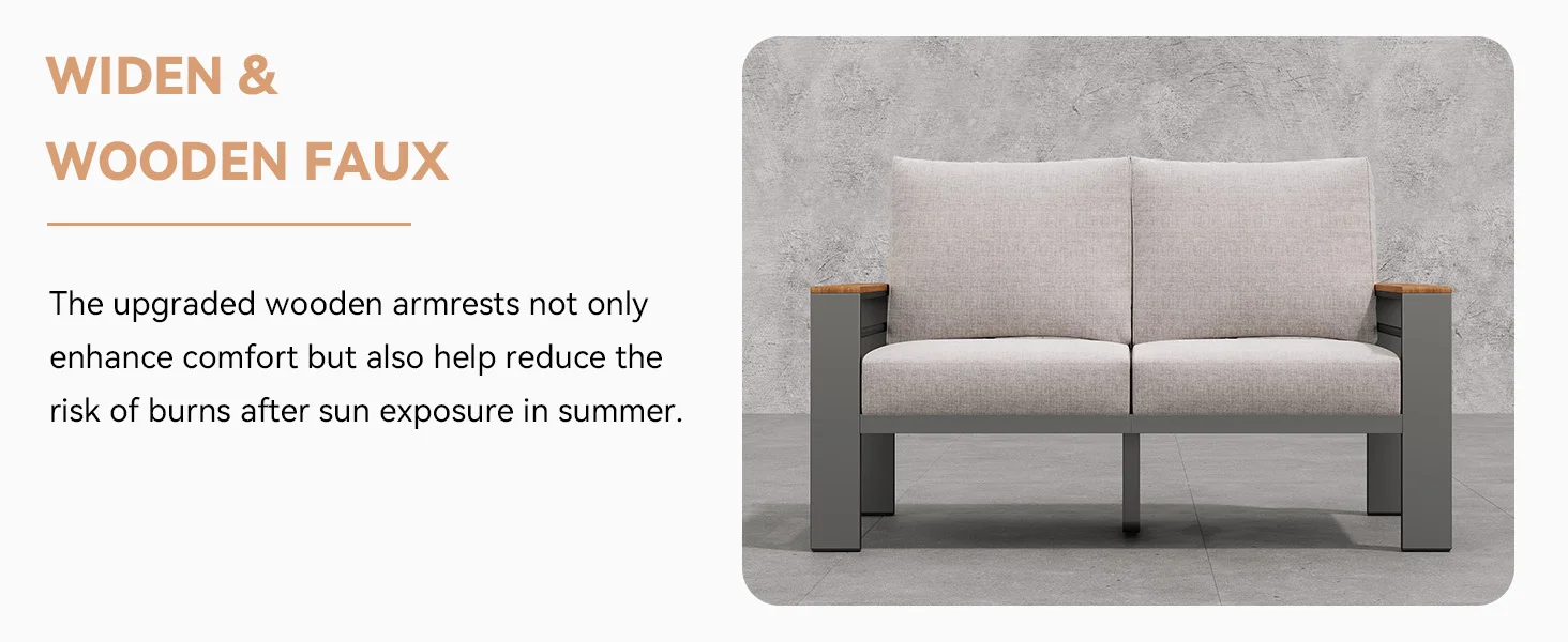 loveseats  widen and wooden faux